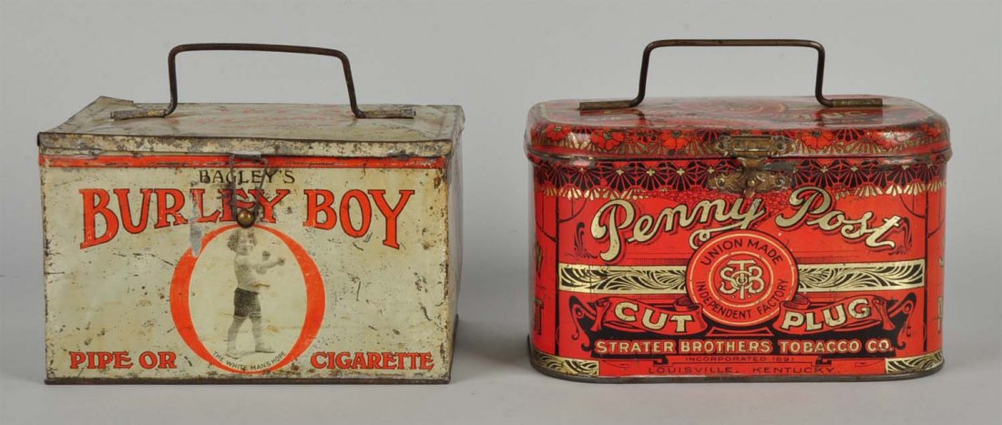 Lot Of 2: Burley Boy & Penny Post Tobacco Tins. (1 of 1)