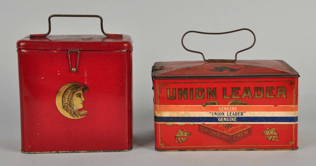 Lot Of 2: Central Union &Union Leader Tobacco Tins (1 of 1)