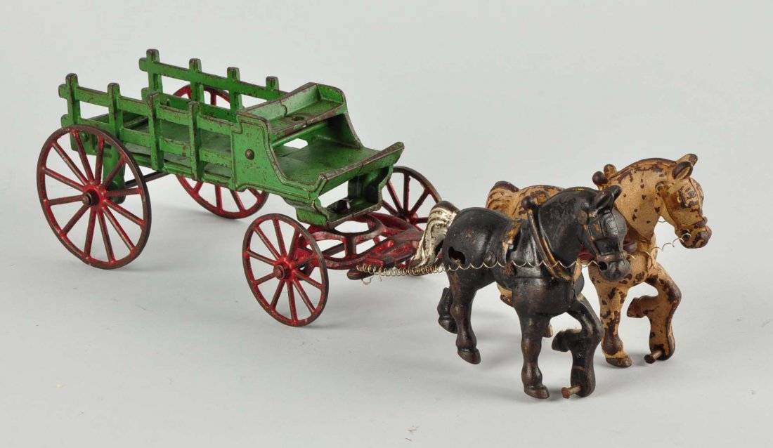 Cast Iron Horse Drawn Wagon. (1 of 2)