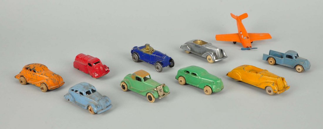 Lot Of 10: Miniature Tootsietoy Vehicles. (1 of 1)