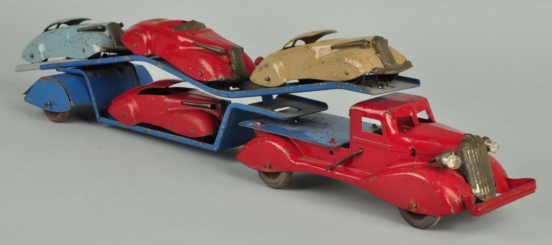 Pressed Steel Marx Car Transporter. (1 of 1)