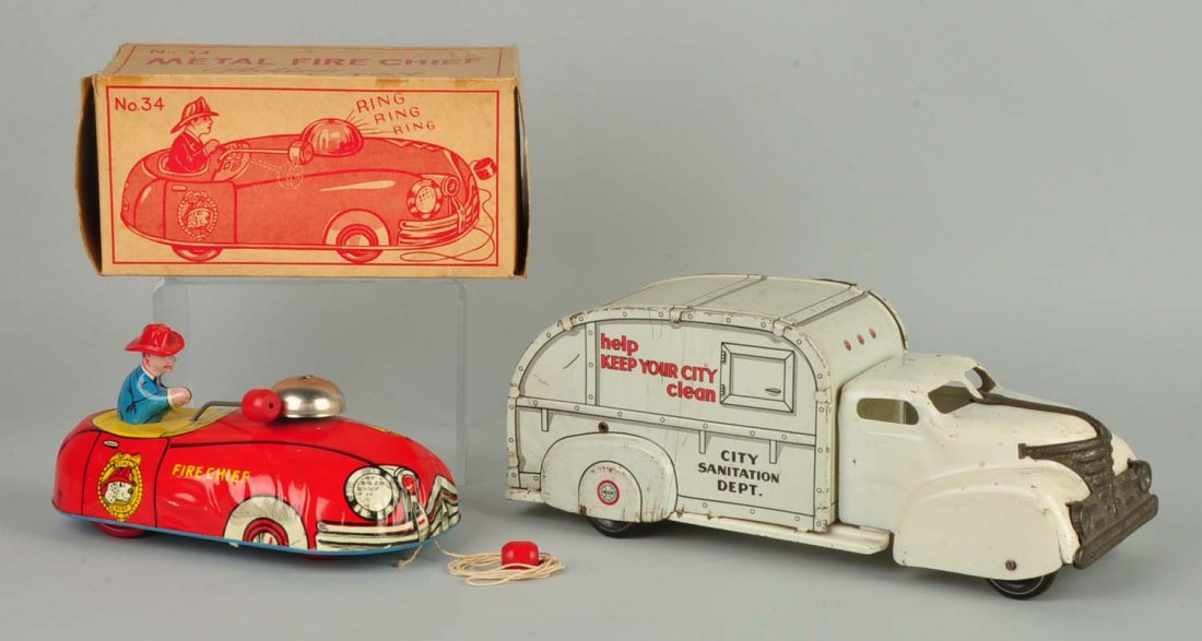 Lot Of 2: Marx & Cohn Tin Litho Vehicle Toys. (1 of 1)