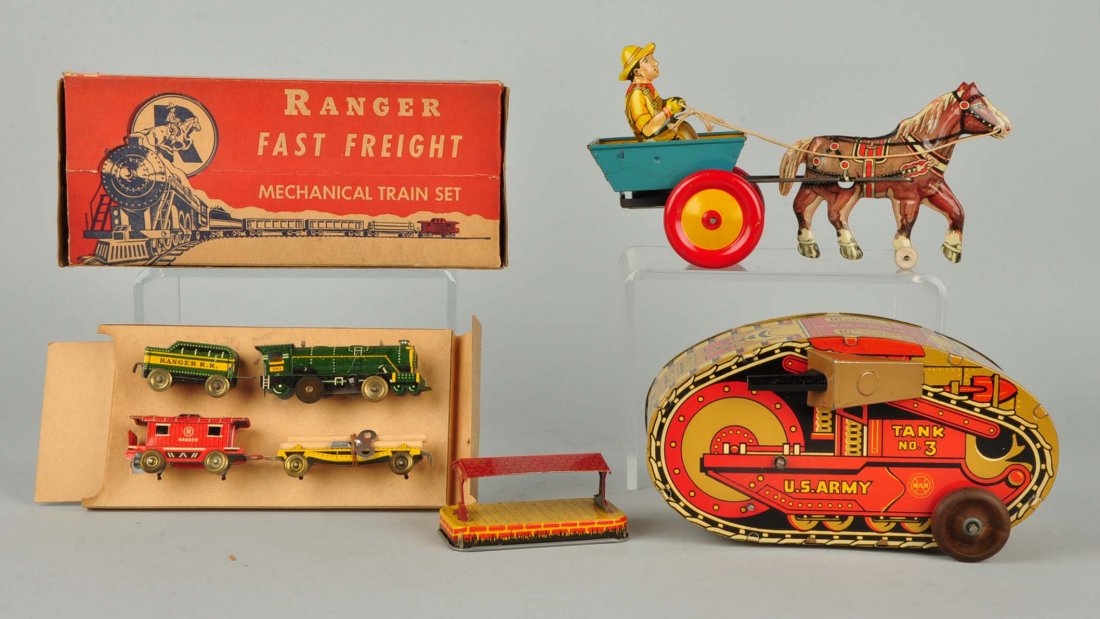 Lot Of 3:  Tin Litho Wind Up Toys. (1 of 1)