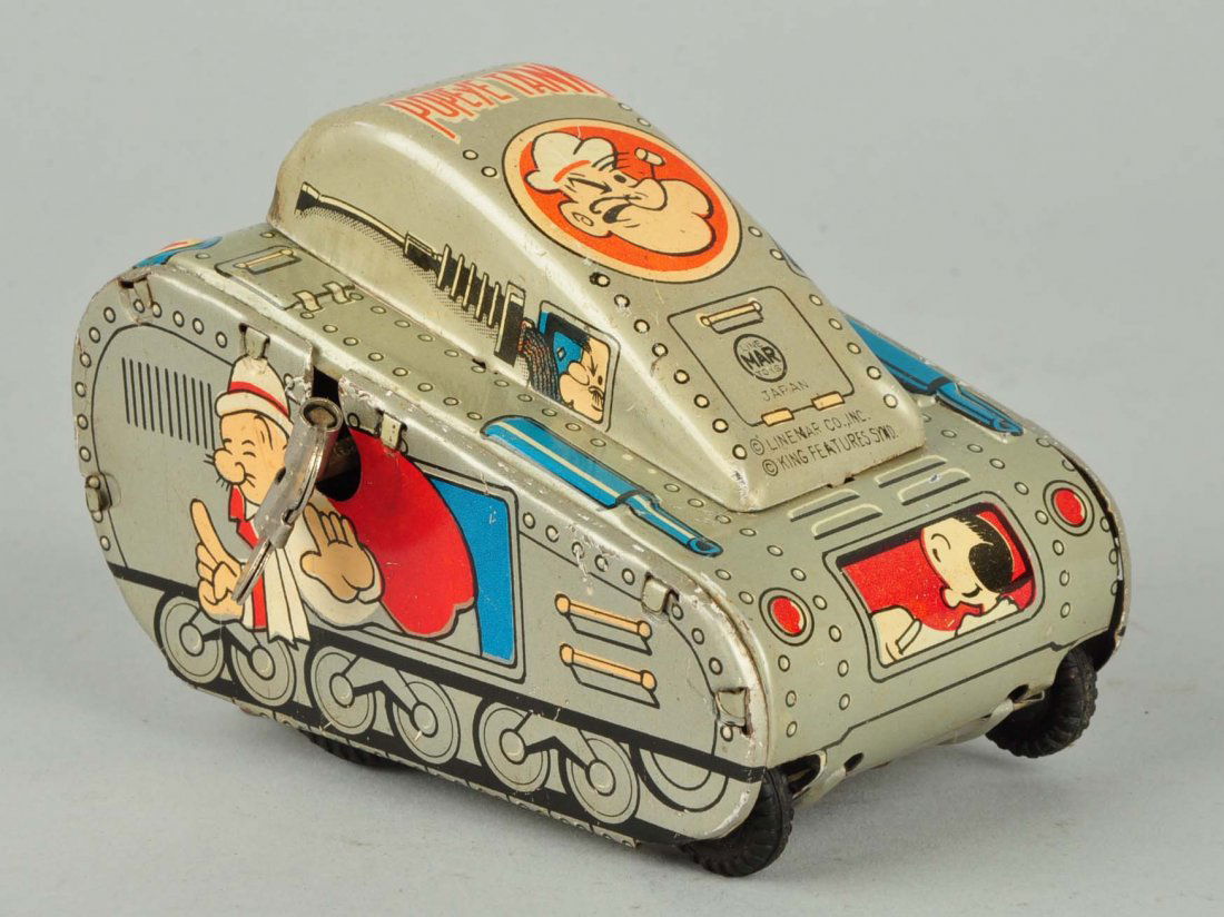 Marx Popeye Tin Litho Tank. (1 of 3)