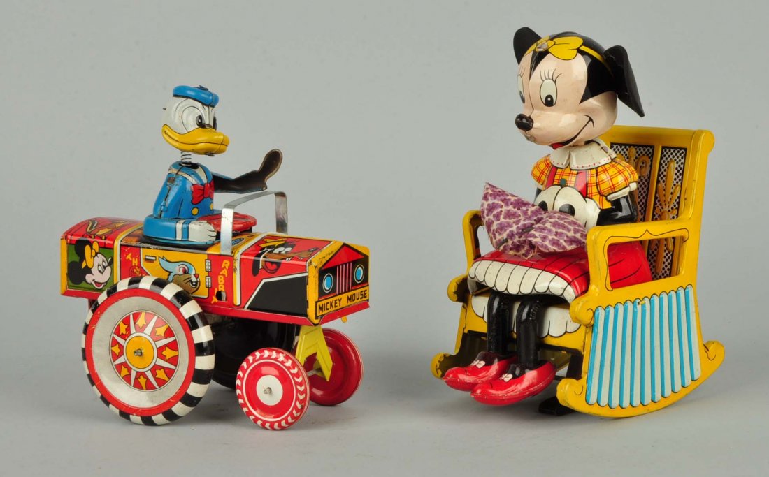 Lot Of 2: Minnie Mouse & Donald Duck Tin Toys. (1 of 2)