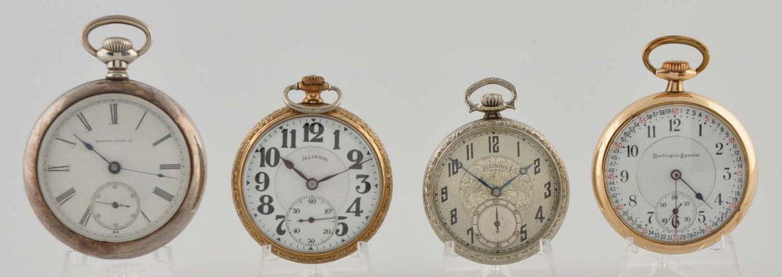 Lot Of 4: Illinois Pocket Watches. (1 of 1)