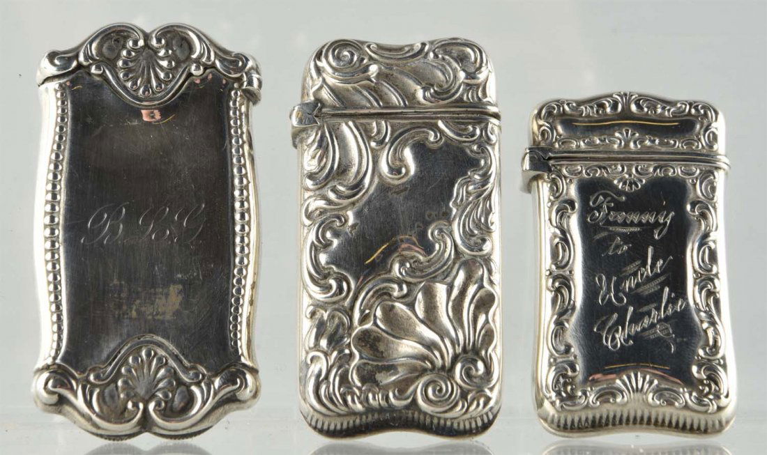 Lot of 3: Sterling Silver Match Safes. (1 of 1)