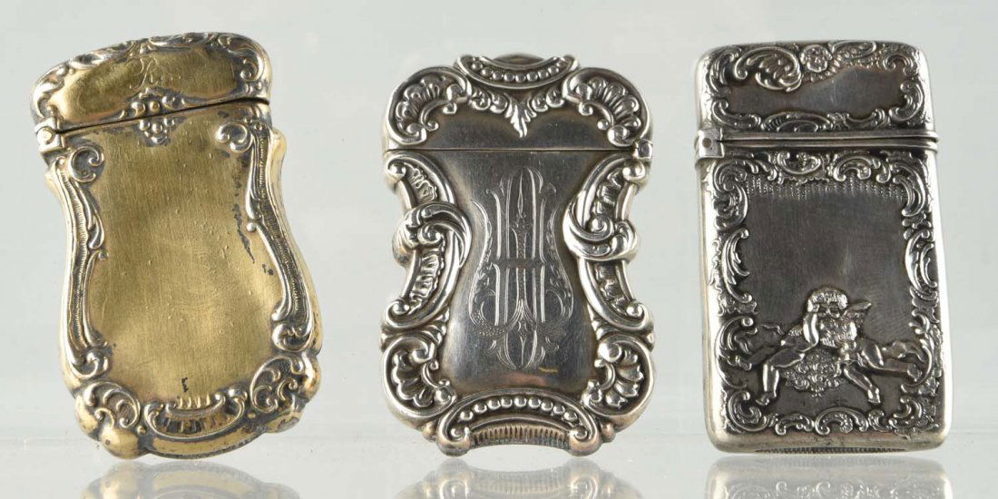 Lot of 3: Sterling Silver Match Safes. (1 of 1)