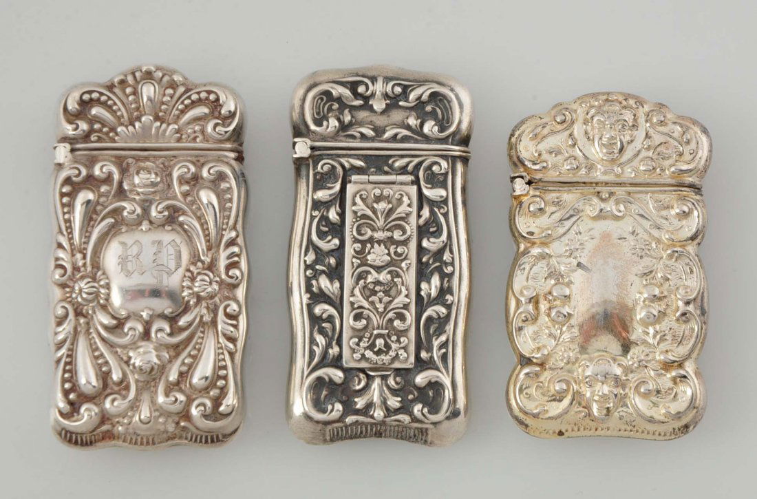 Lot Of 3: Vintage Sterling Match Safes. (1 of 2)