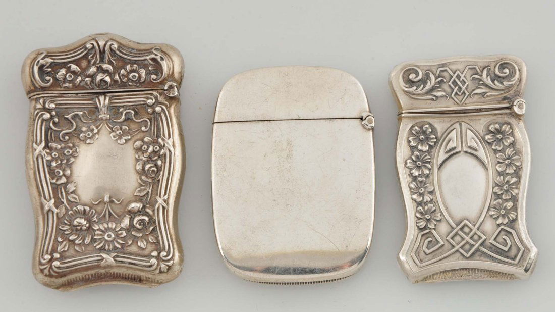 Lot Of 3: Vintage Sterling Match Safes. (1 of 2)