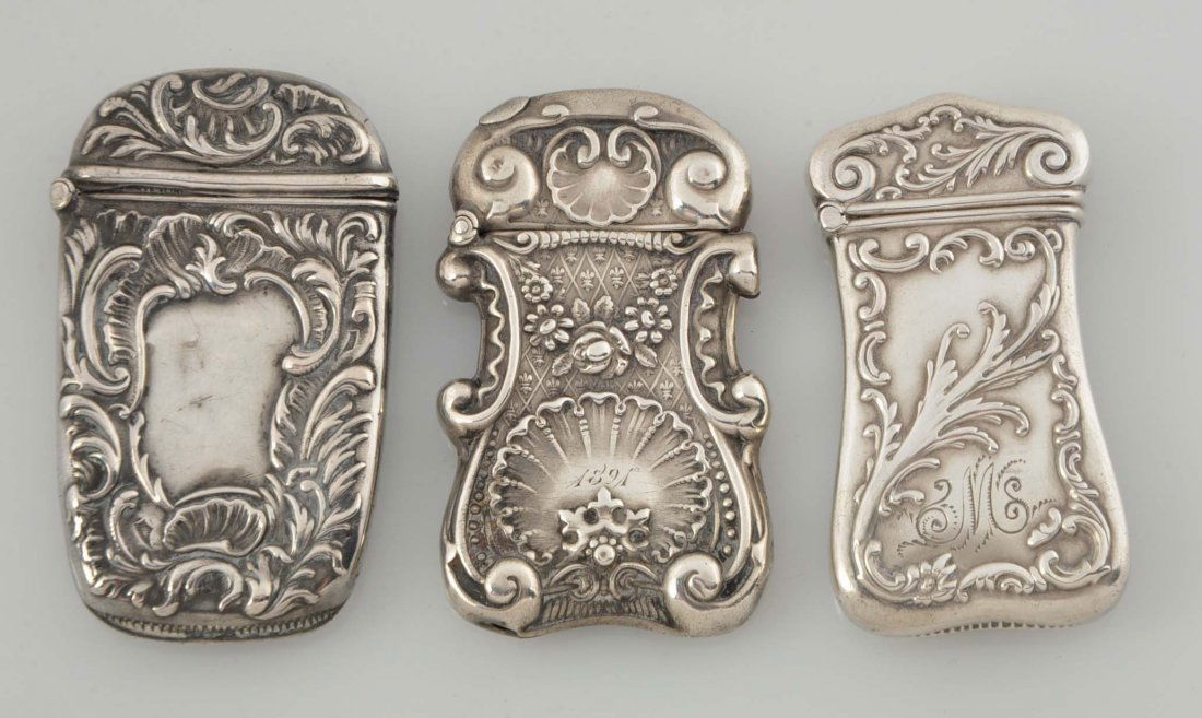 Lot Of 3: Vintage Sterling Match Safes. (1 of 2)