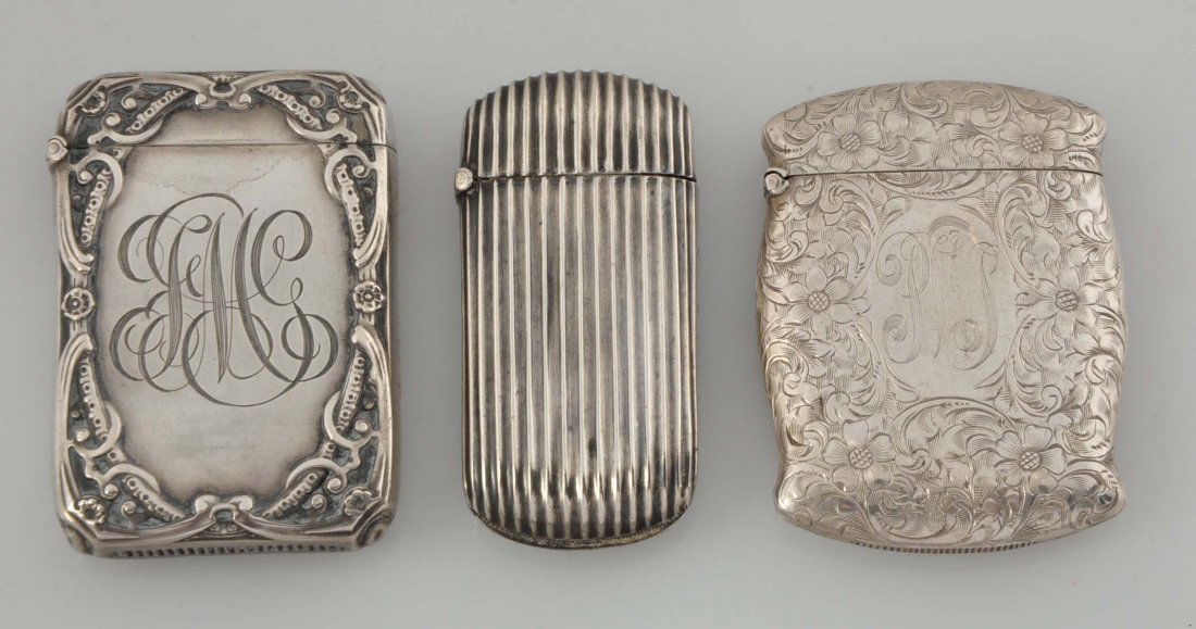 Lot Of 3: Vintage Sterling Match Safes. (1 of 2)