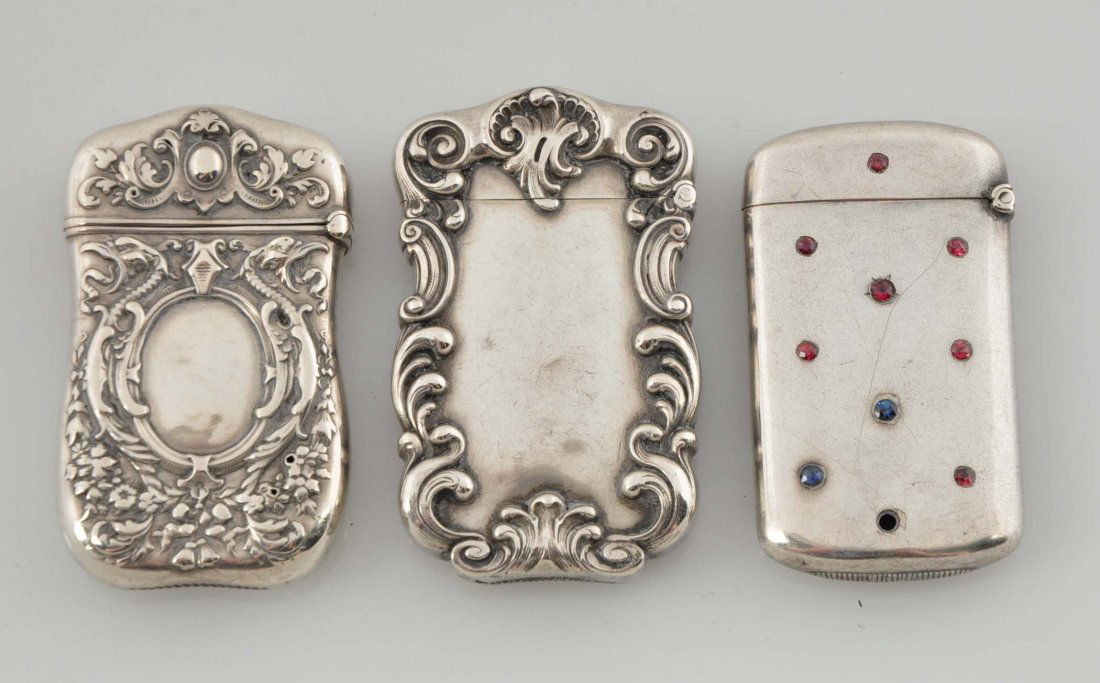 Lot Of 3: Vintage Sterling Match Safes. (1 of 2)