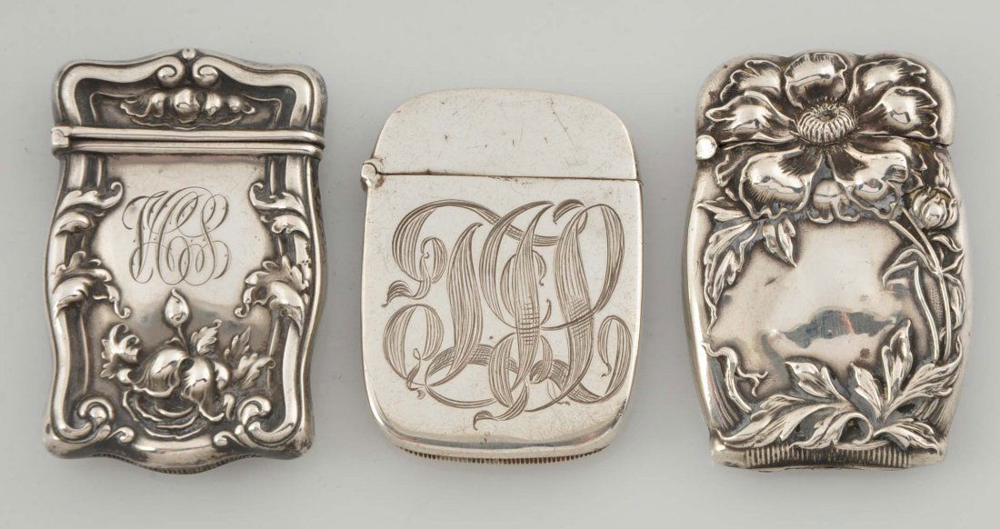 Lot Of 3: Vintage Sterling Match Safes. (1 of 2)