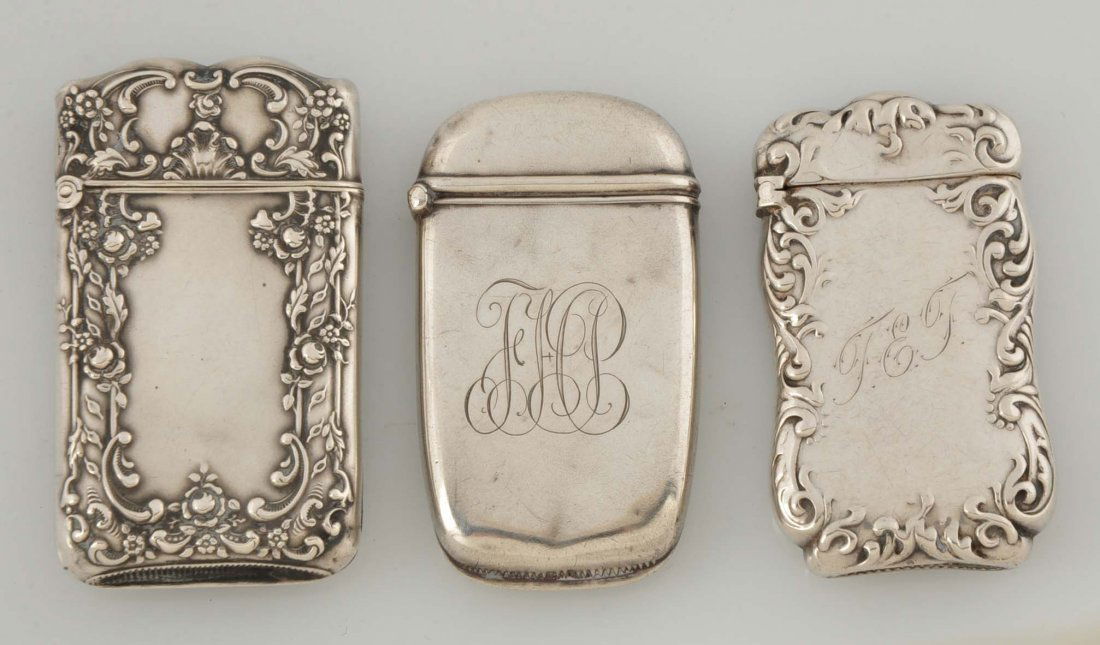 Lot Of 3: Vintage Sterling Match Safes. (1 of 2)