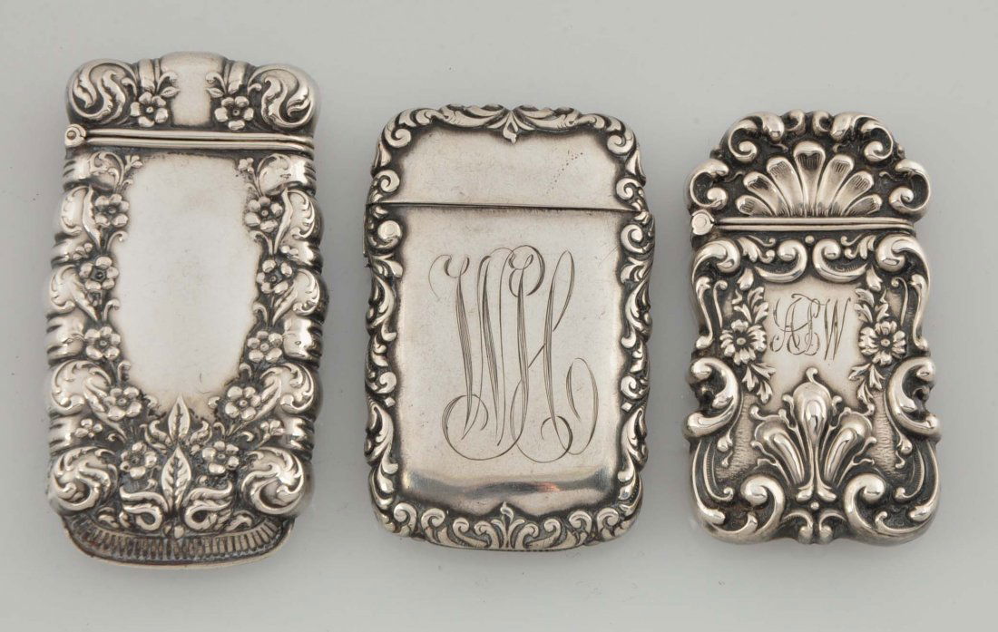 Lot Of 3: Vintage Sterling Match Safes. (1 of 2)