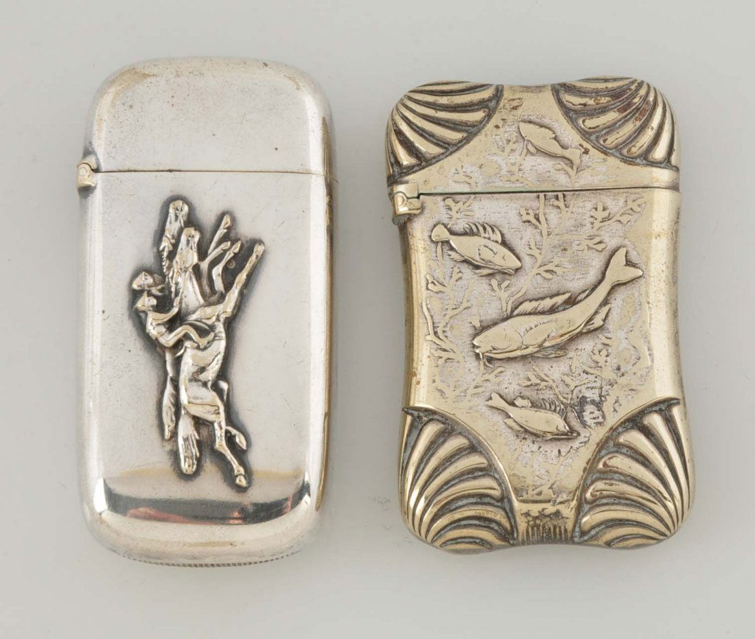 Lot of 2: Vintage Siliver Plated Match Safes. (1 of 2)