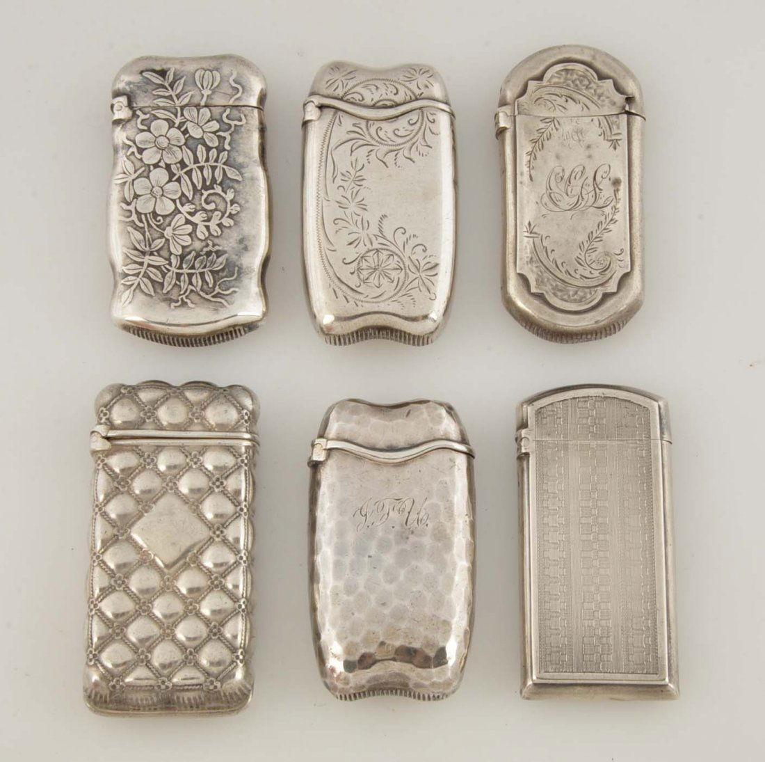 Lot Of 6: Sterling Silver Match Safes. (1 of 2)