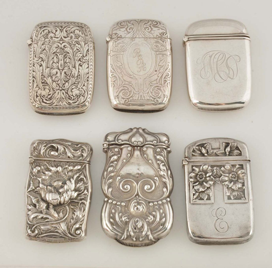 Lot Of 6: Sterling Silver Match Safes. (1 of 2)