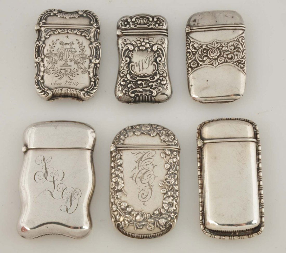 Lot Of 6: Sterling Silver March Safes. (1 of 2)