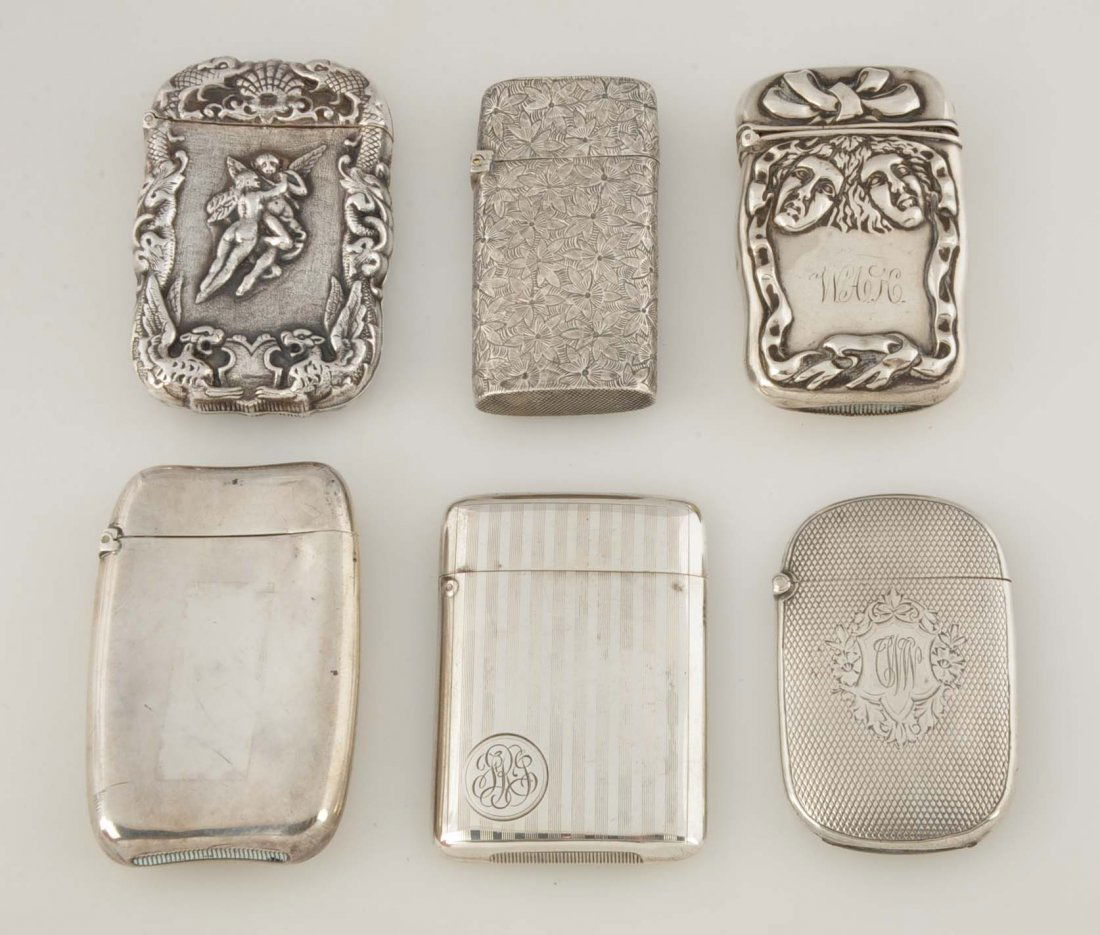 Lot Of 6: Sterling Silver Match Safes. (1 of 2)
