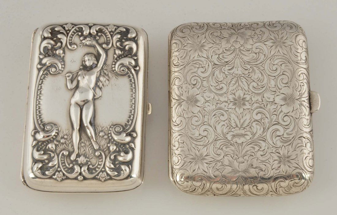 Lot Of 2: Sterling Silver Cigarette Cases. (1 of 2)