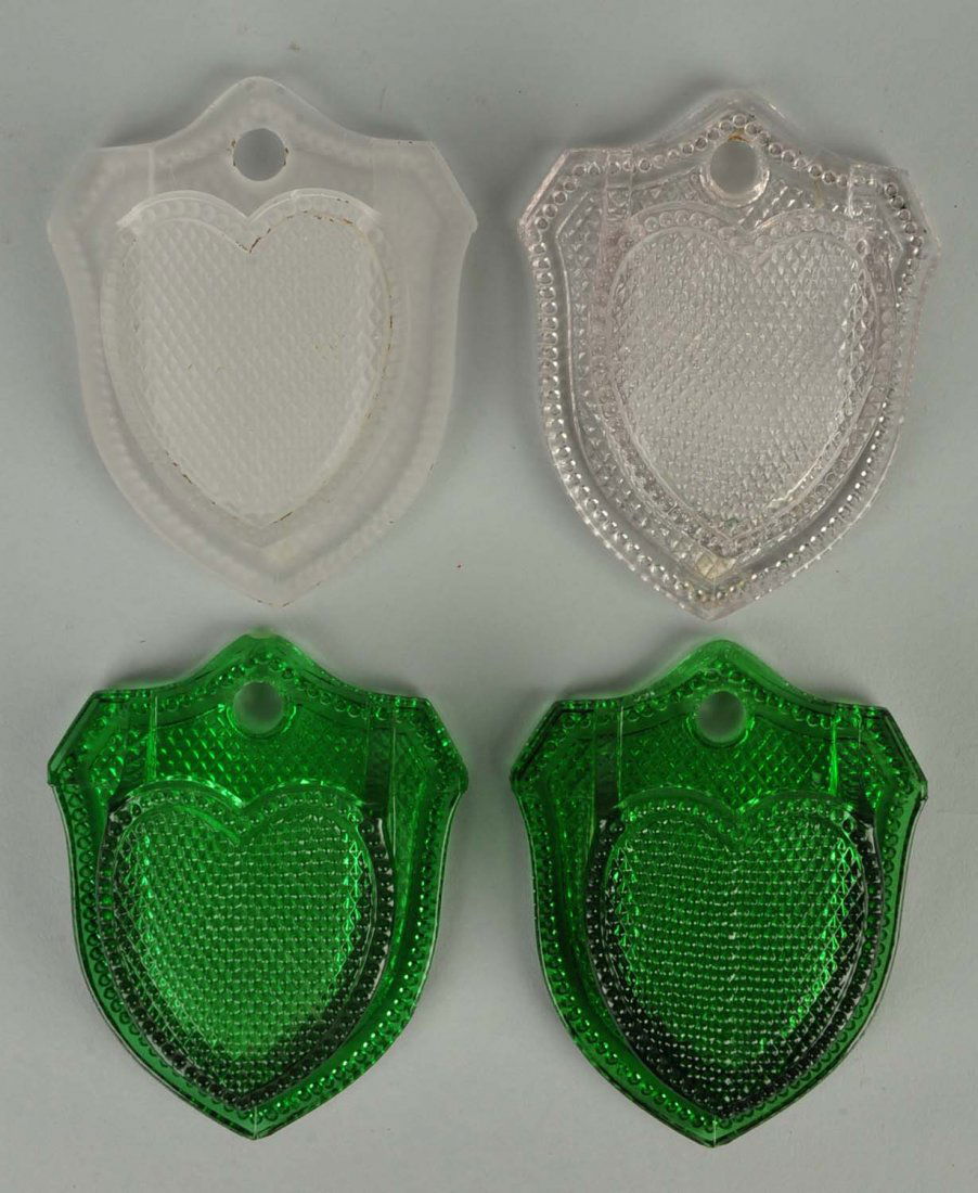 Lot of 4: Vintage Glass Wall Match Holders. (1 of 1)