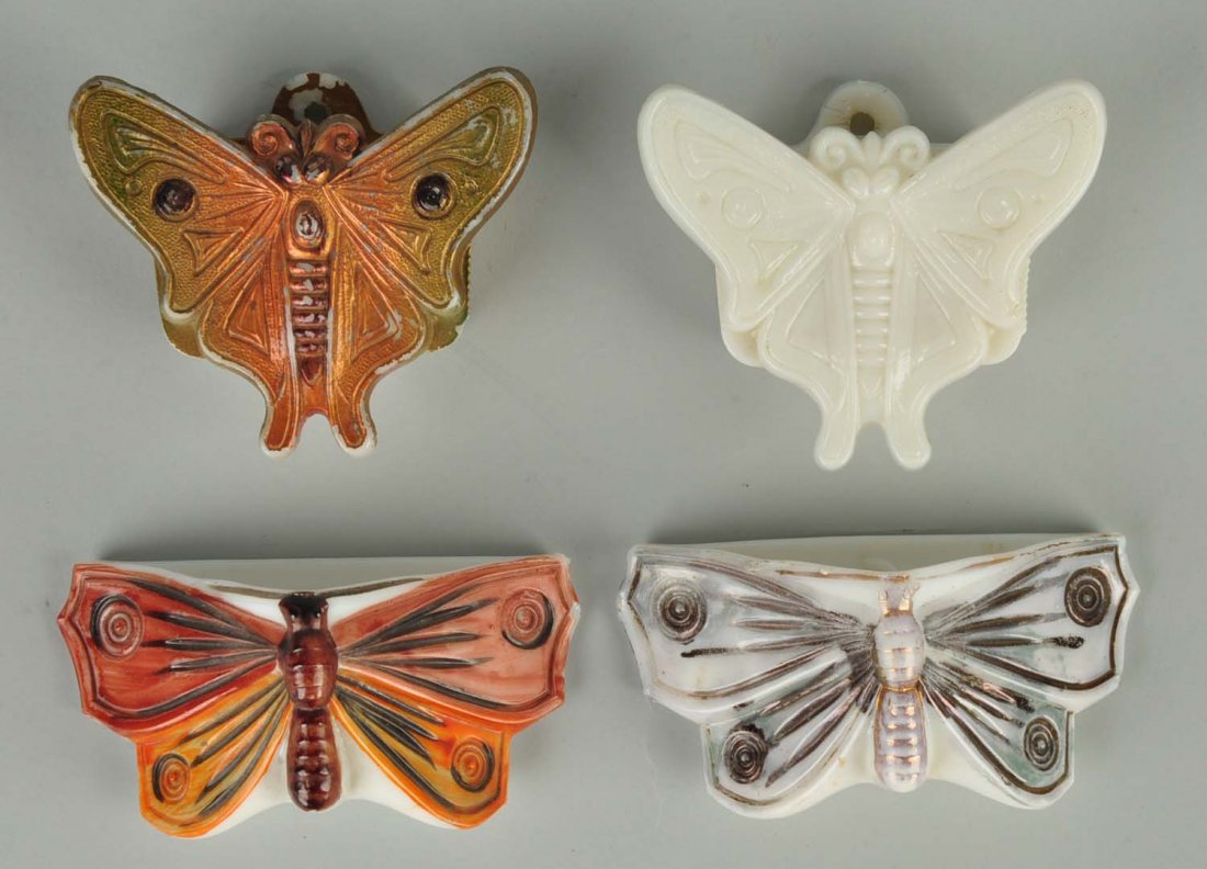 Lot of 4: Vintage Glass Wall Match Holders. (1 of 1)