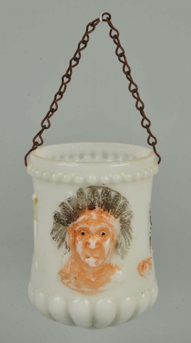 Rare Milk Glass Match Holder for a Christmas Tree. (1 of 2)