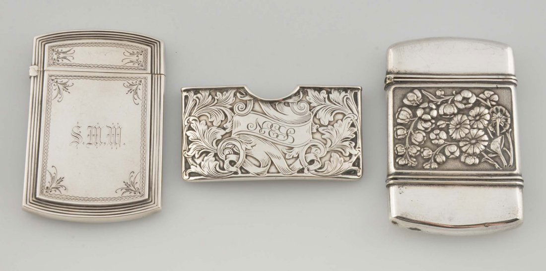 Lot Of 3: Vintage Sterling Card Cases. (1 of 2)