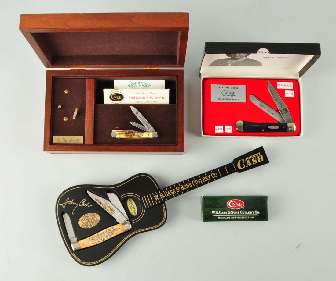 Lot Of 3: Johnny Cash,Conway Twitty & R. Acuff Knives (1 of 2)
