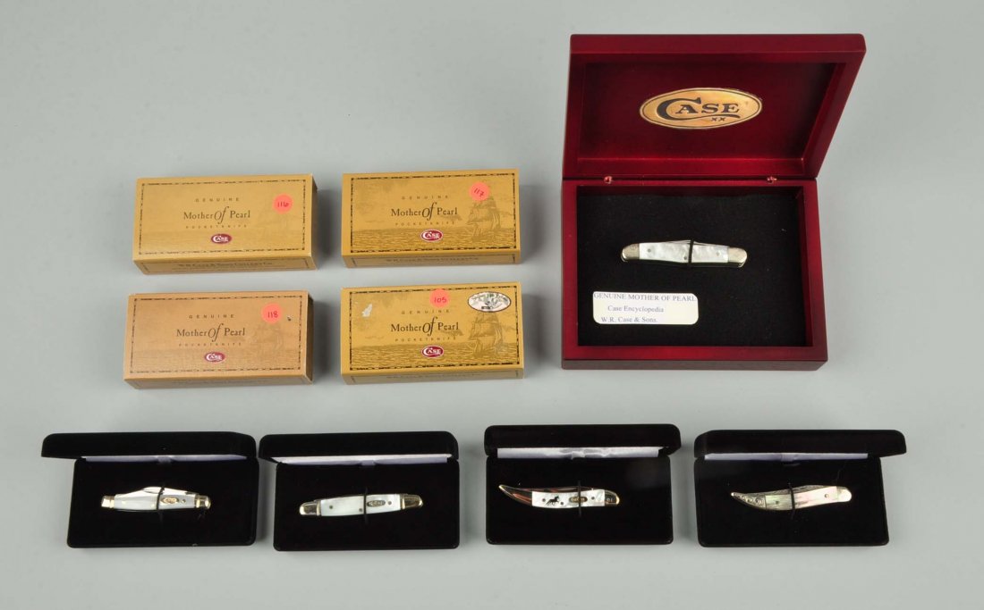 Lot Of 5: Mother Of Pearl Pocket Knives. (1 of 1)