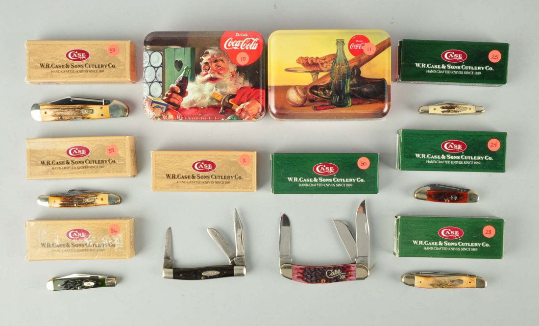Lot Of 10: Coca-Cola & Case Pocket Knives. (1 of 1)