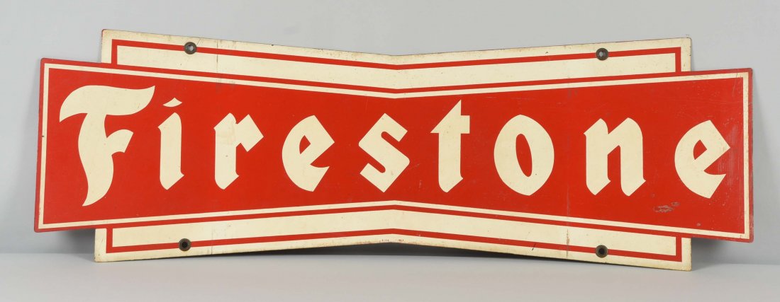 Firestone Diecut Tin Sign. (1 of 2)