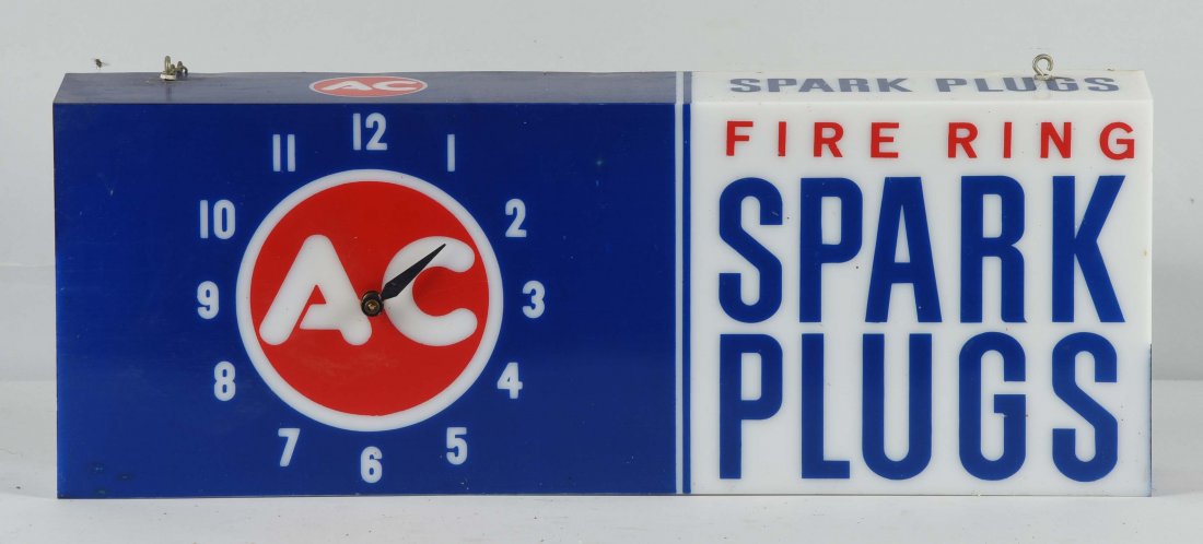 ac spark plug delco champion ラジオ　看板 Plastic Lighted Ac. Spark Plug Sign