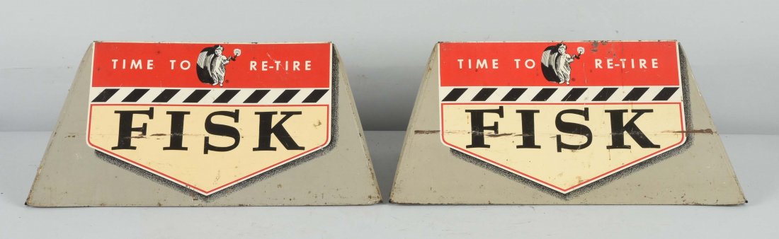 Lot of 2:  Fisk w/ Boy & Tire Logo Tire Stands. (1 of 1)