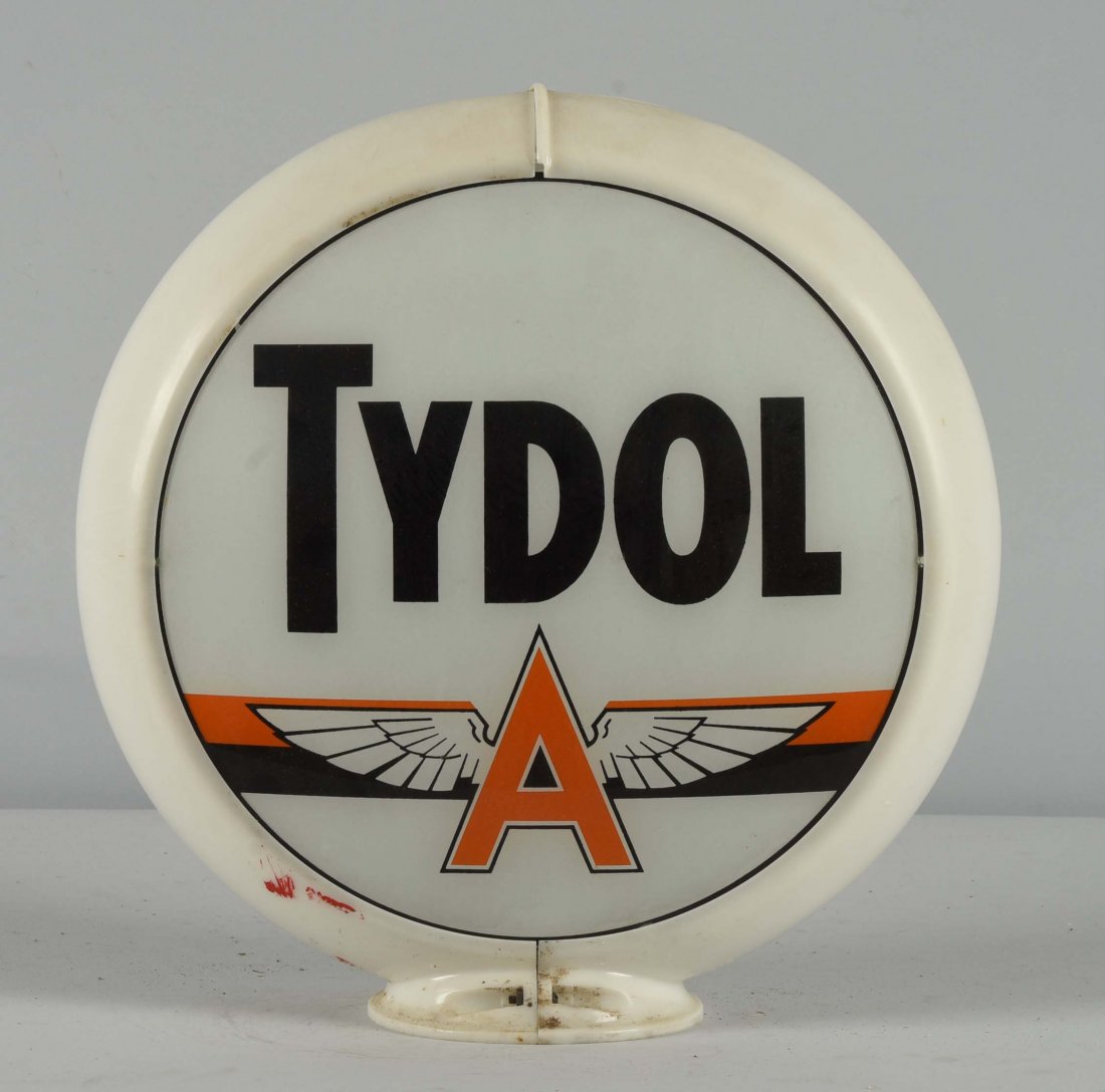 Tydol w/ Flying A Logo 13-1/2" Globe Lenses. (1 of 2)