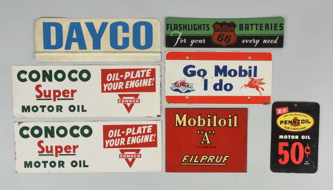 Lot of 7:  Miscellaneous Tin Signs. (1 of 1)