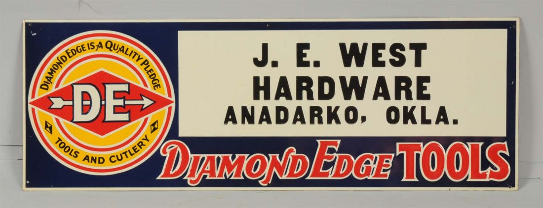 Diamond Edge Tools Embossed Tin Sign. (1 of 1)