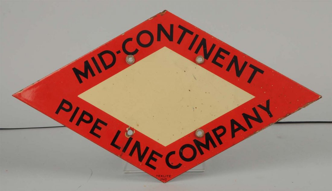 Mid-Continent Pipe Line Porcelain Sign. (1 of 1)