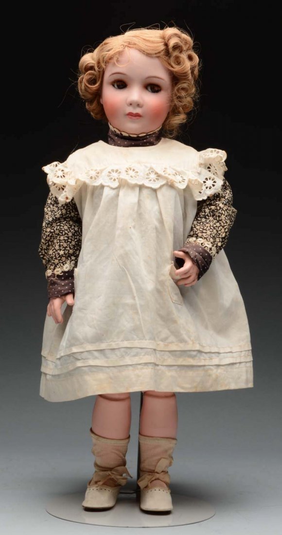 Jumeau "Princess Elizabeth.": French bisque socket head incised "Jumeau 1938 Paris" presented to Princess Elizabeth, now Queen Elizabeth II of England, in 1938 by the French government and one also for her sister. The delightful c