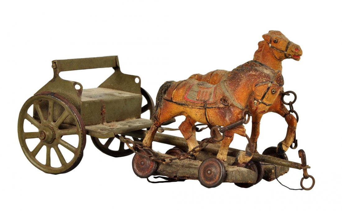 German PreWar Tin & Elastolin Horse Drawn Caisson. (1 of 3)