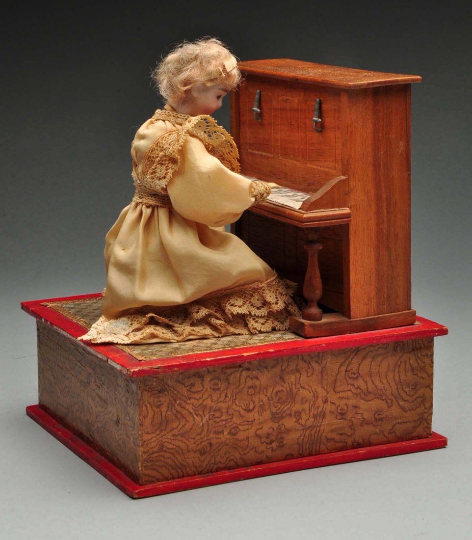 Beautiful French Doll Playing Piano Automaton. (1 of 4)