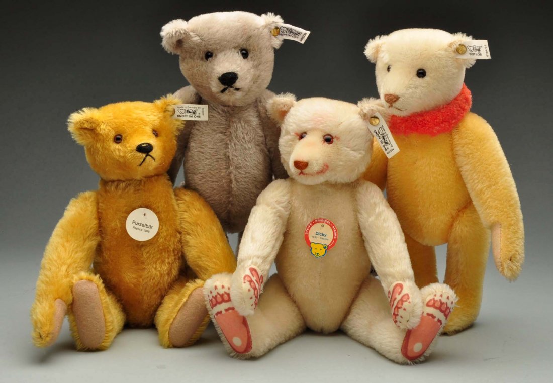 Lot Of 4: Mohair Limited Edition Steiff Replicas. (1 of 10)