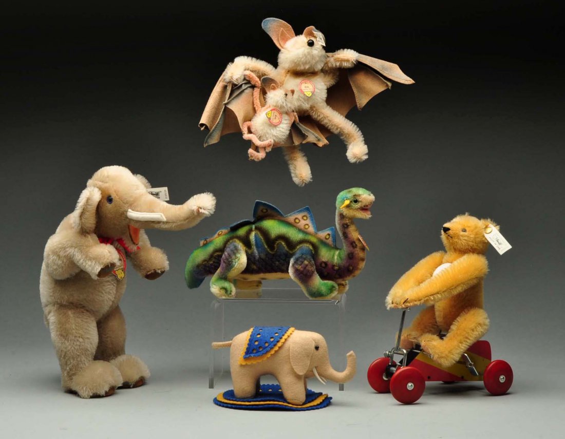 Lot Of 5: Mohair Limited Edition Steiff Replicas. (1 of 8)