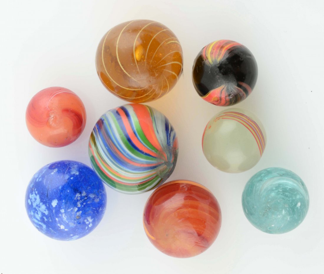 Lot Of 8: Handmade Marbles. (1 of 1)