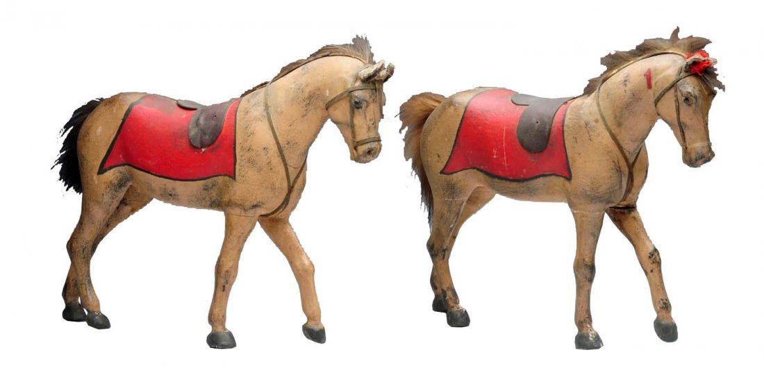Pair of Wooden Horses. (1 of 3)