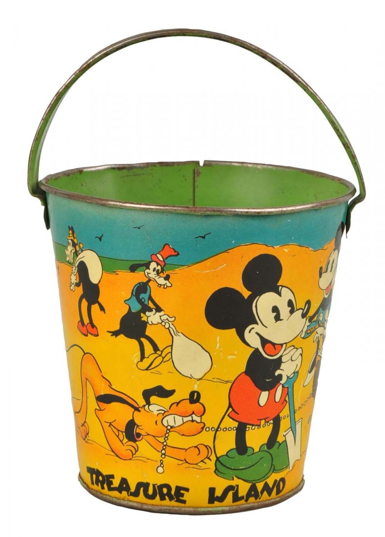 Ohio Art Disney Mickey & Minnie Sand Pail. (1 of 4)