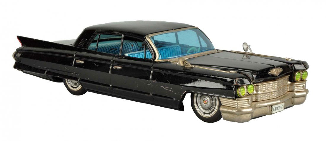 Japanese Tin Litho Friction Cadillac Sedan. (1 of 6)