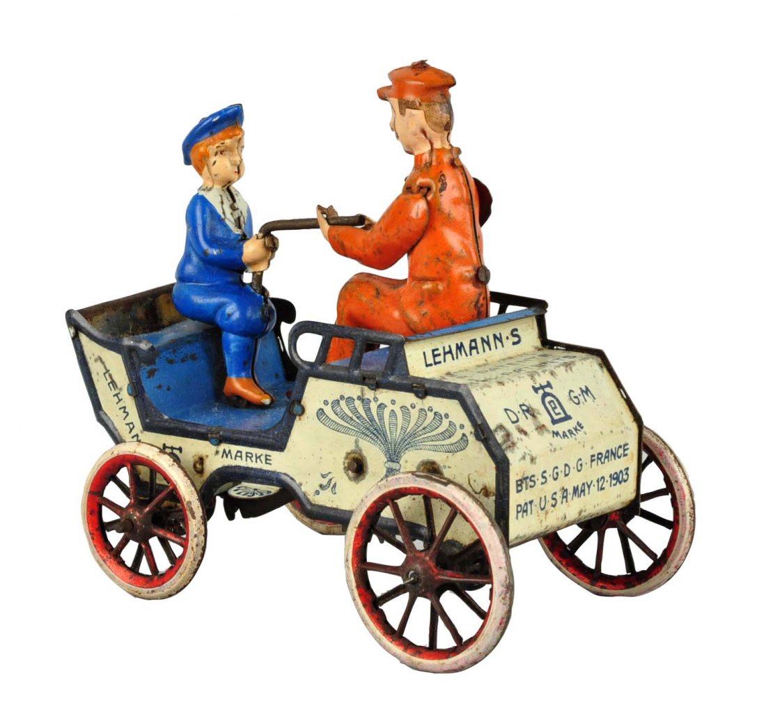 German Lehmann Tin Litho Wind up Naughty Boy Toy. (1 of 5)